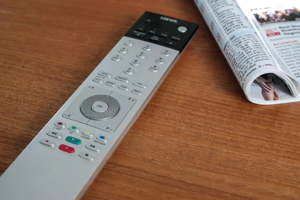 Television remote used to scroll a streaming service library